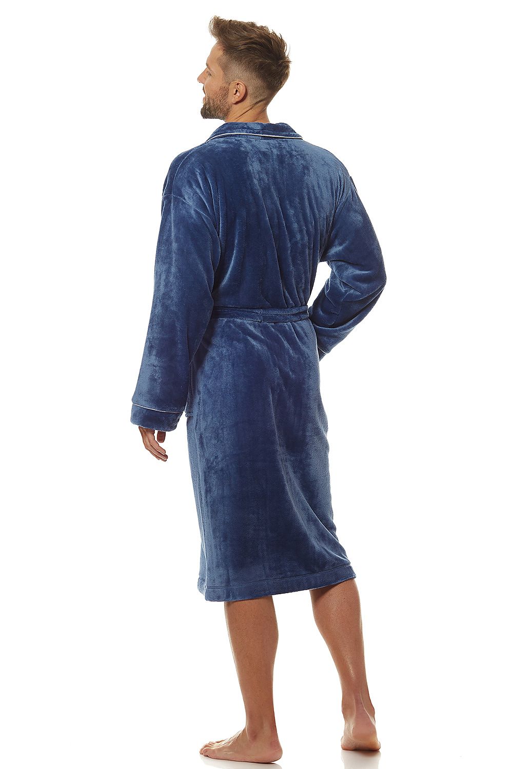 TEEK - Mens Royal W Crest Blue Bathrobe ROBE TEEK MH   