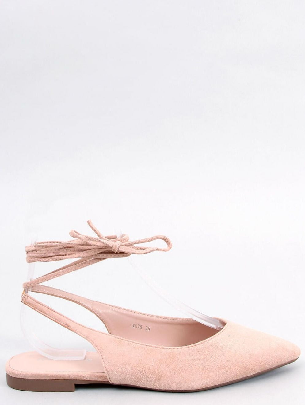 TEEK - Blush Pink Suede Ballet Ankle Tie Flats SHOES TEEK MH 5.5  