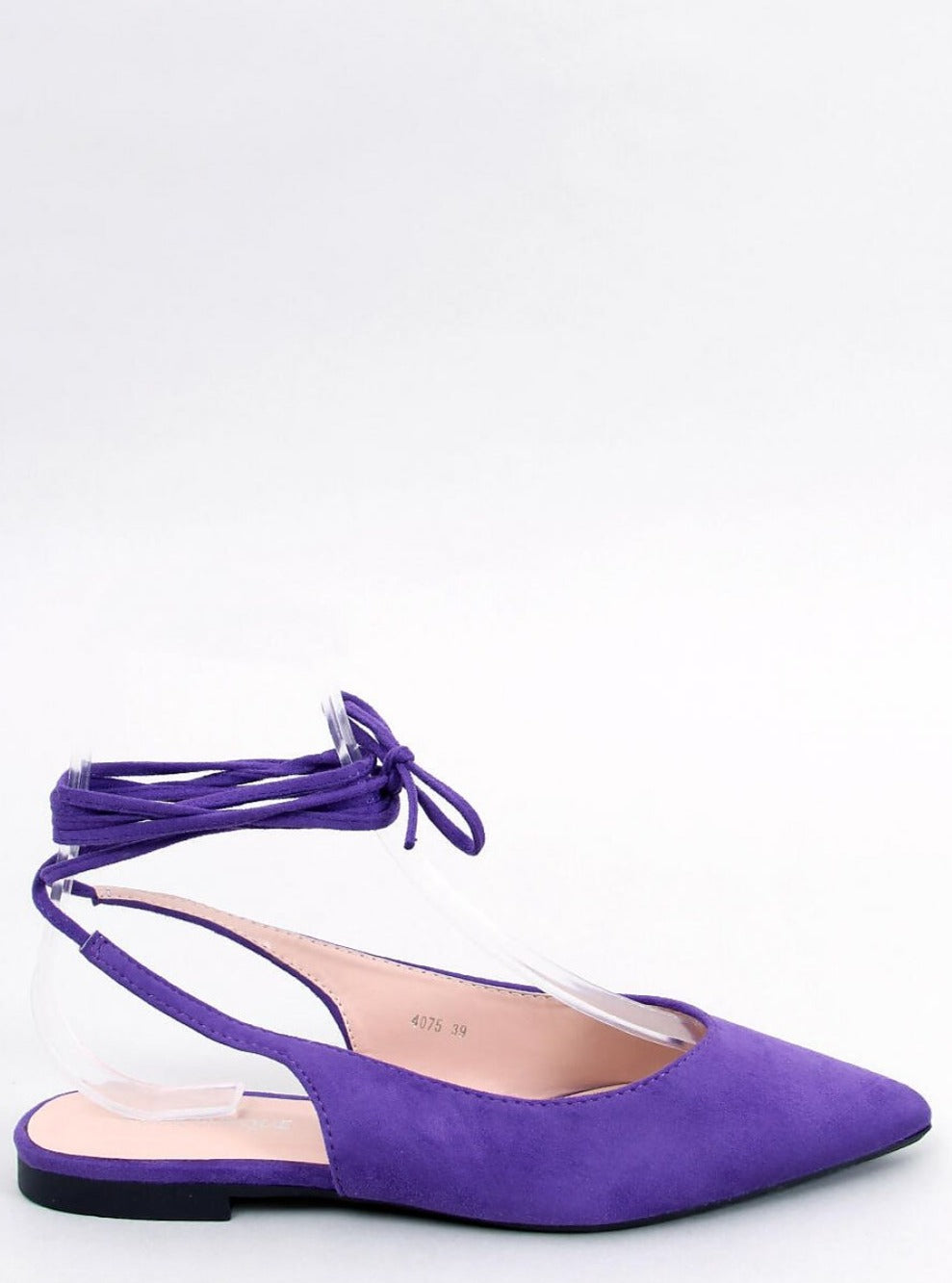 TEEK - Purple Suede Ballet Ankle Tie Flats SHOES TEEK MH 5.5  