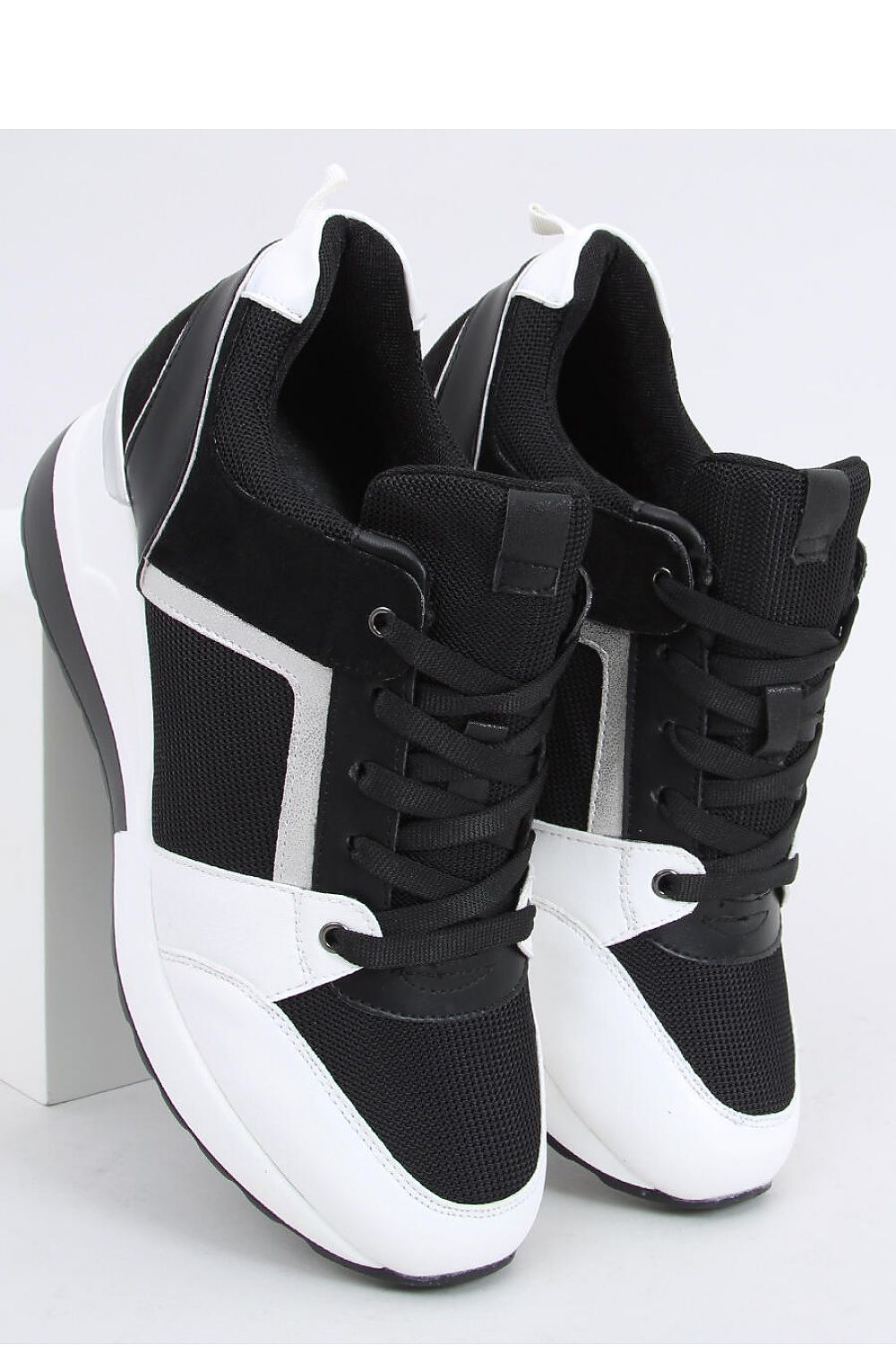 TEEK - Black White Wedge Sneakers SHOES TEEK MH 5.5  
