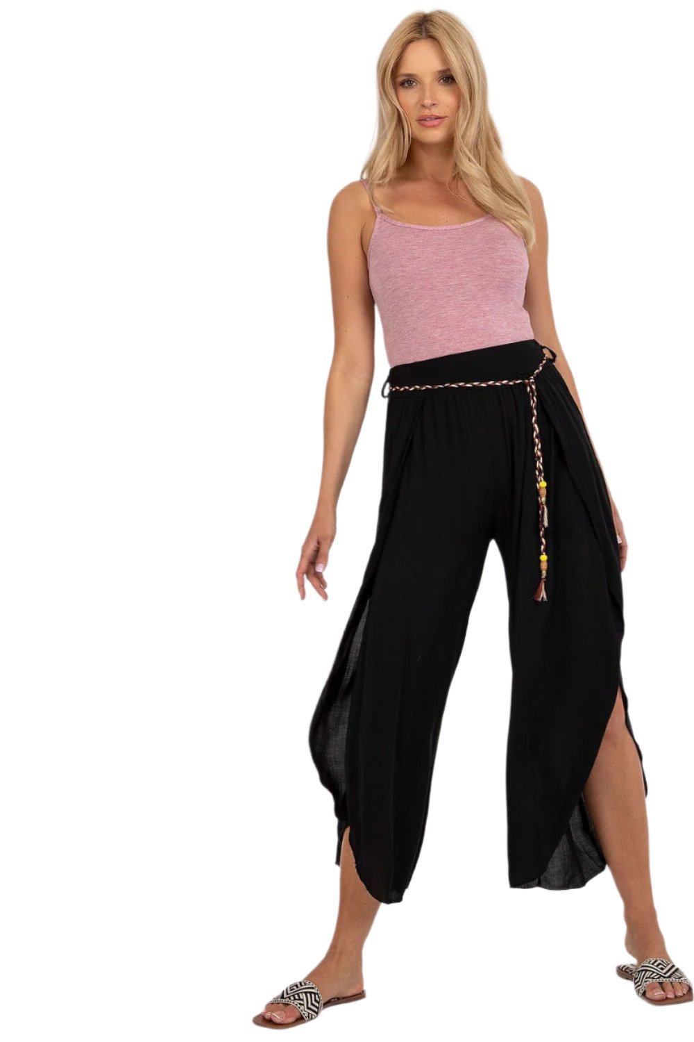 TEEK - Thin Up Slit Seam Trousers PANTS TEEK MH black S 