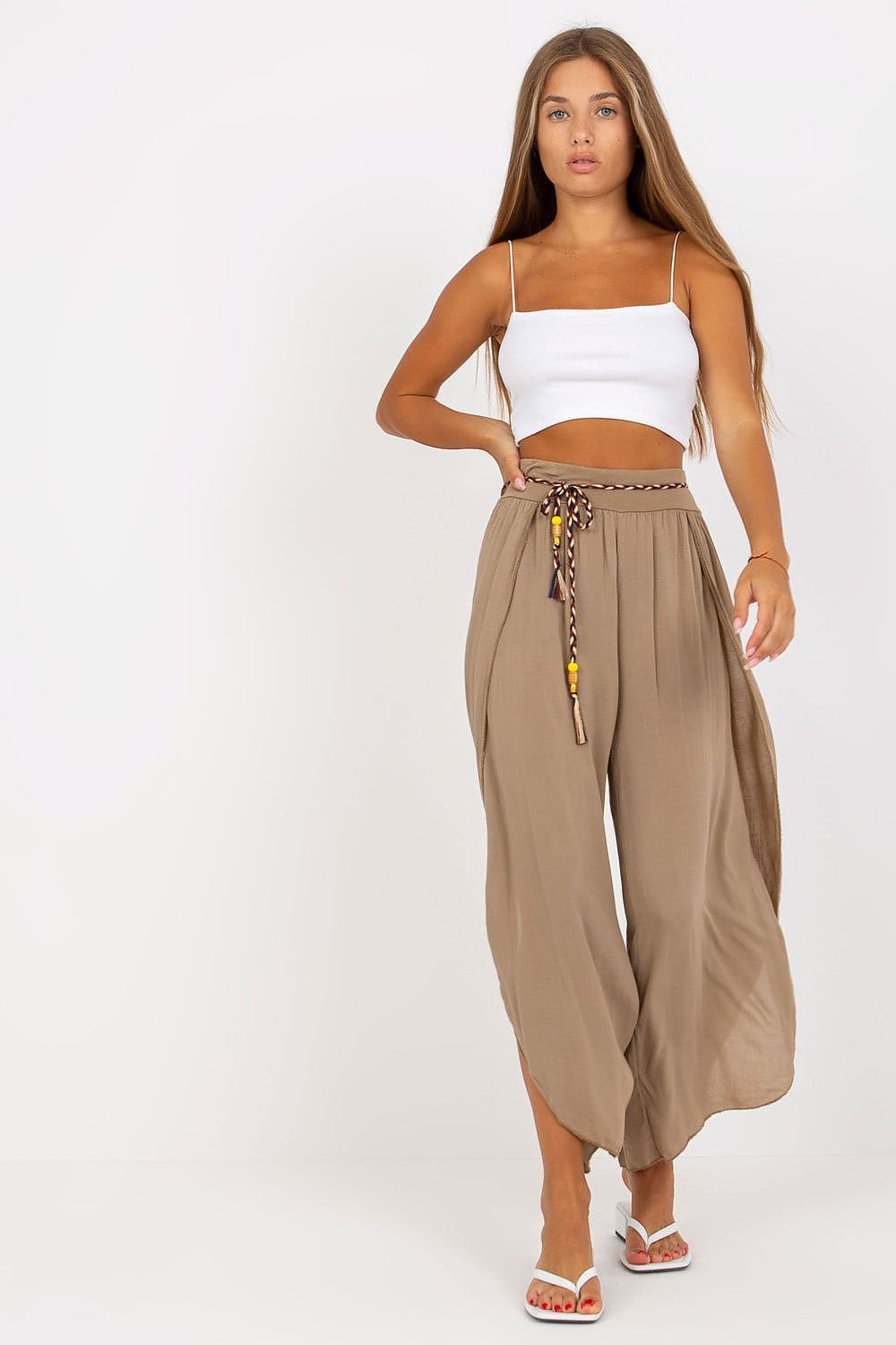 TEEK - Thin Up Slit Seam Trousers PANTS TEEK MH beige S 