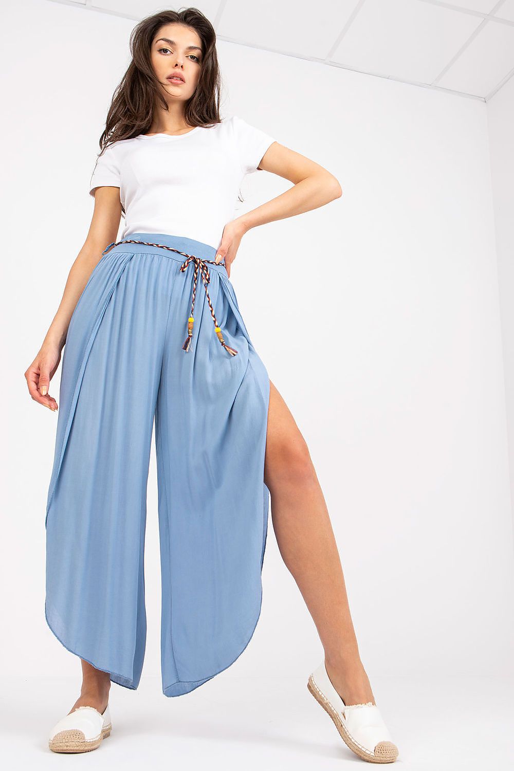 TEEK - Thin Up Slit Seam Trousers PANTS TEEK MH blue S 