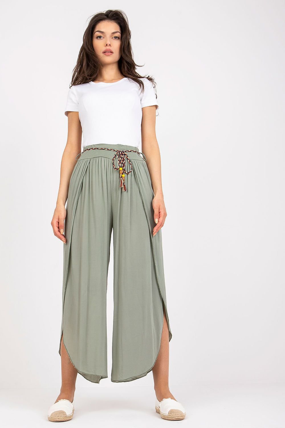 TEEK - Thin Up Slit Seam Trousers PANTS TEEK MH green S 