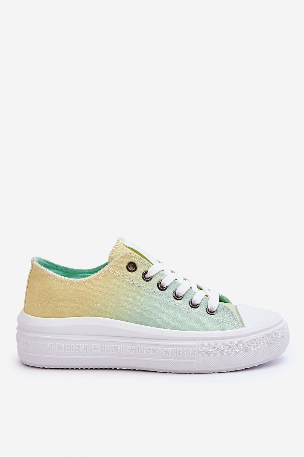 TEEK - Yellow Green Ombre Laced Platform Sneakers SHOES TEEK MH   