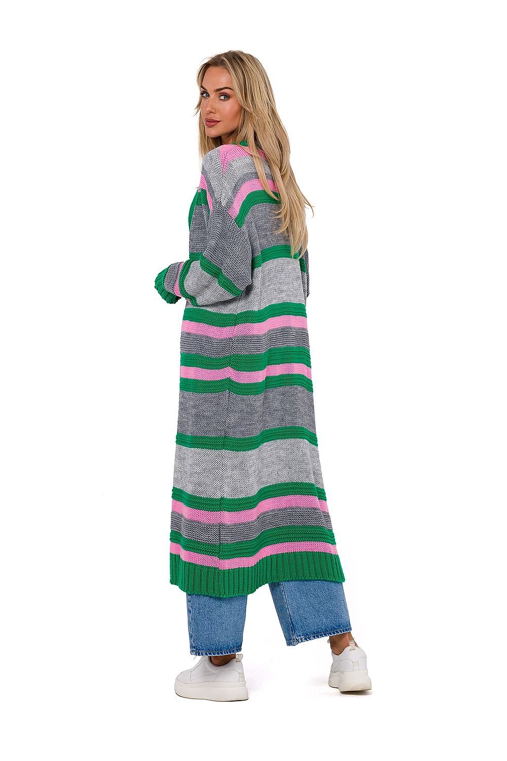 TEEK - Striped Color Long Cardigan SWEATER TEEK MH   