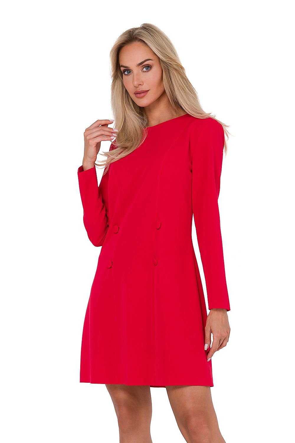 TEEK - Cornered Button Dress DRESS TEEK MH red L 