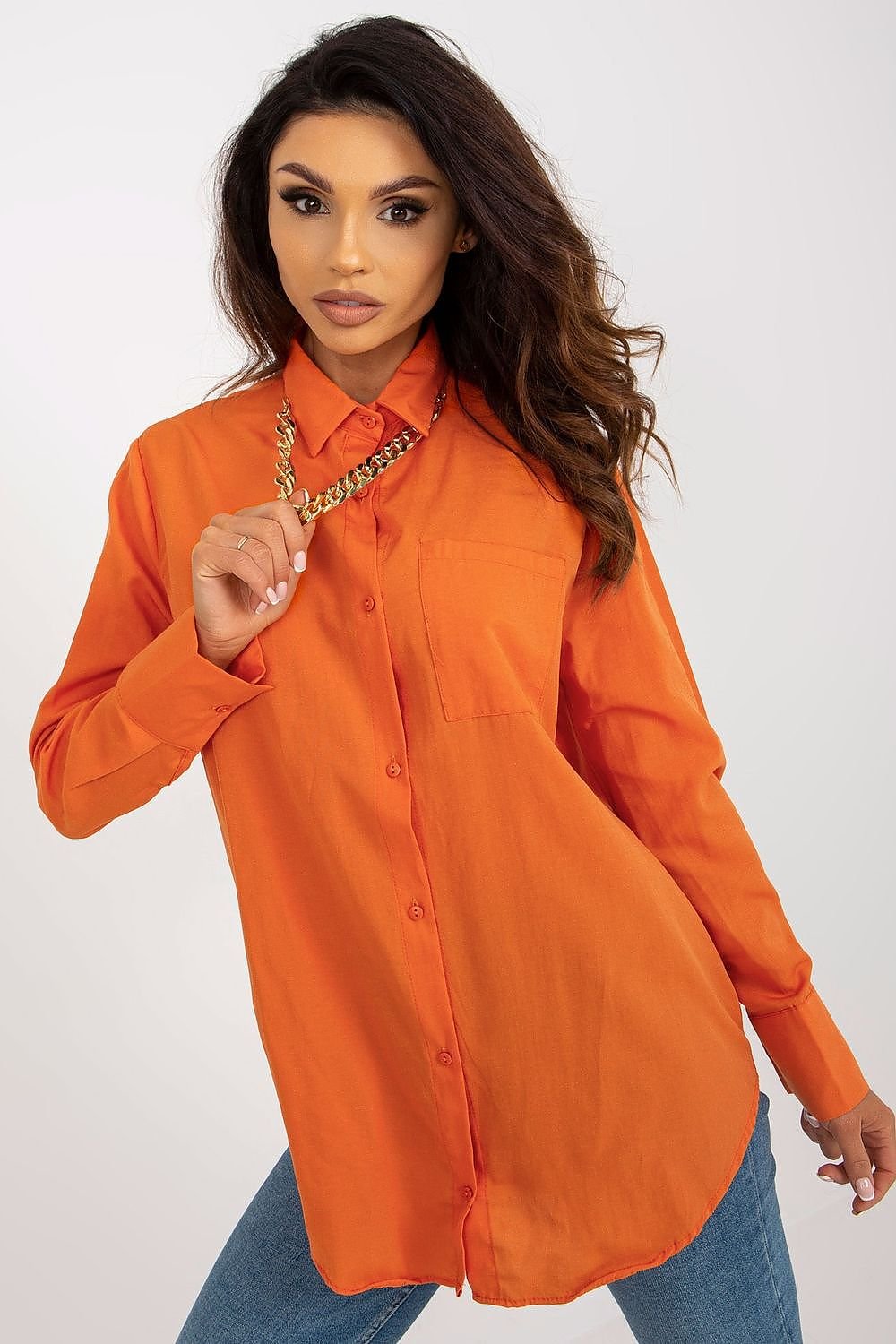 TEEK - Long Sleeve Button-Down Shirt TOPS TEEK MH orange L 