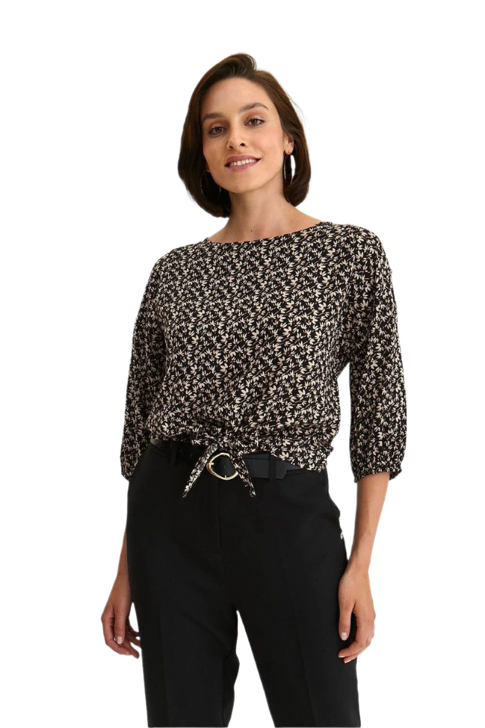 TEEK - Bottom Tie Blouse TOPS TEEK MH black XS 34 