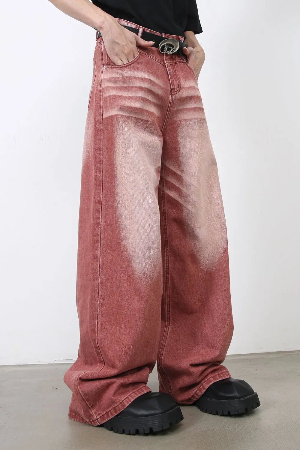 TEEK - Mens Rust Wide Leg Pocketed Jeans JEANS TEEK Trend