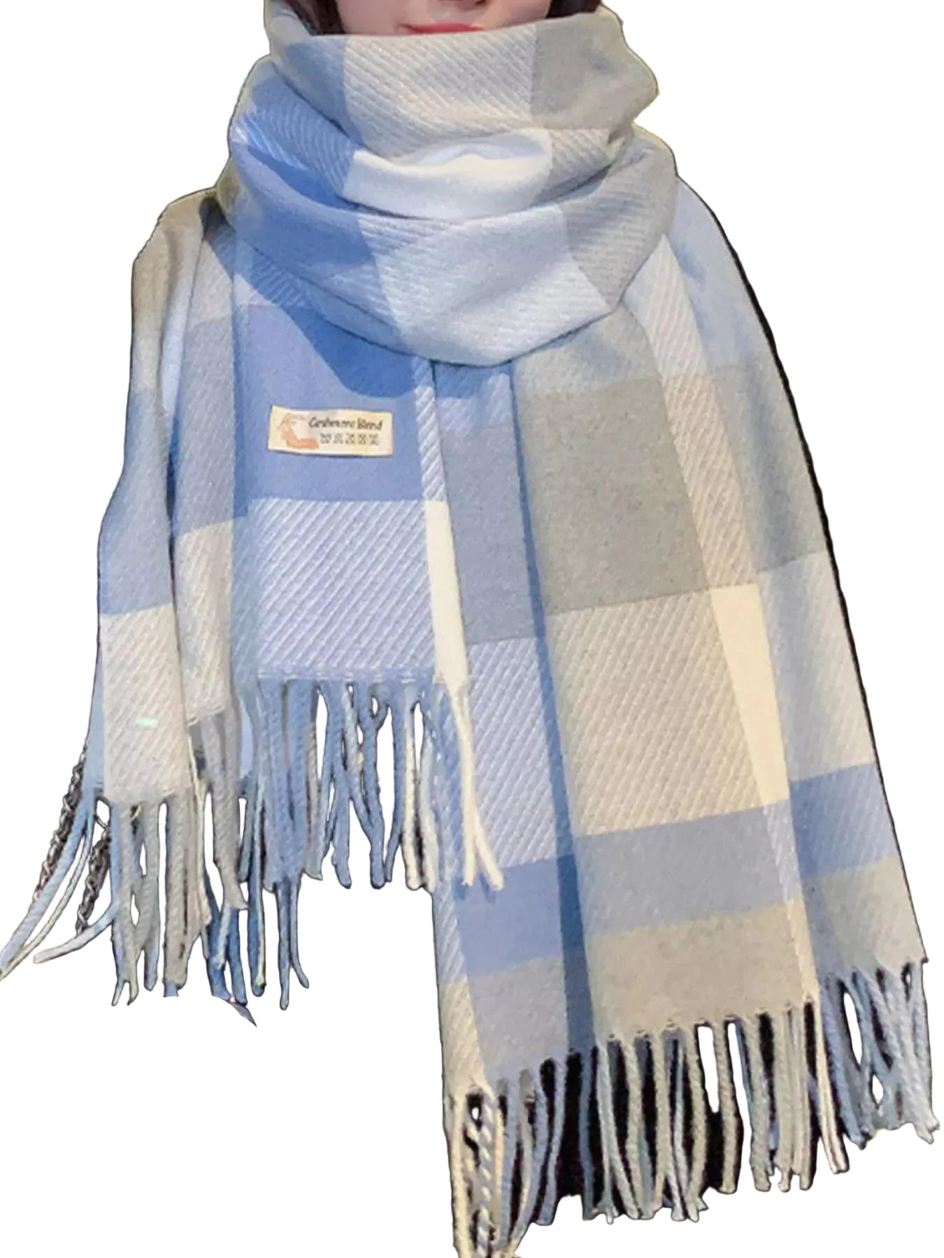 Fringe Plaid Scarf Trendsi