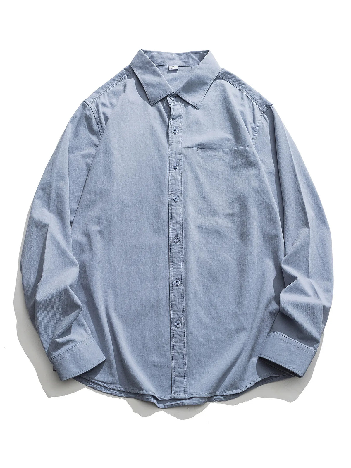 Men's Plus Size Casual Long Sleeve Shirt Trendsi Sky Blue M