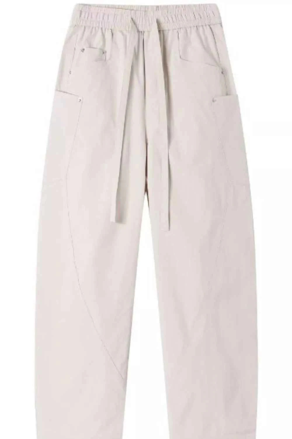 TEEK - Mens Full Size Relaxed Fit Drawstring Cargo Pants Plus Size PANTS TEEK Trend