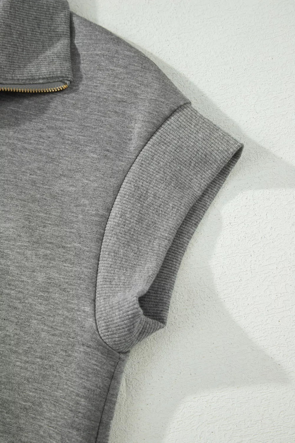 Half Zip Polo Tee Casual Pant Set Trendsi