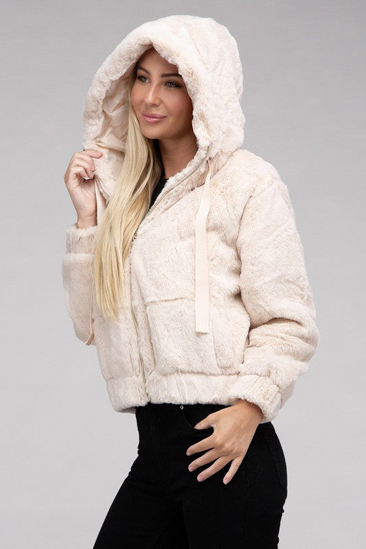 TEEK - Fluffy Zip-Up Teddy Hoodie JACKET TEEK FG   