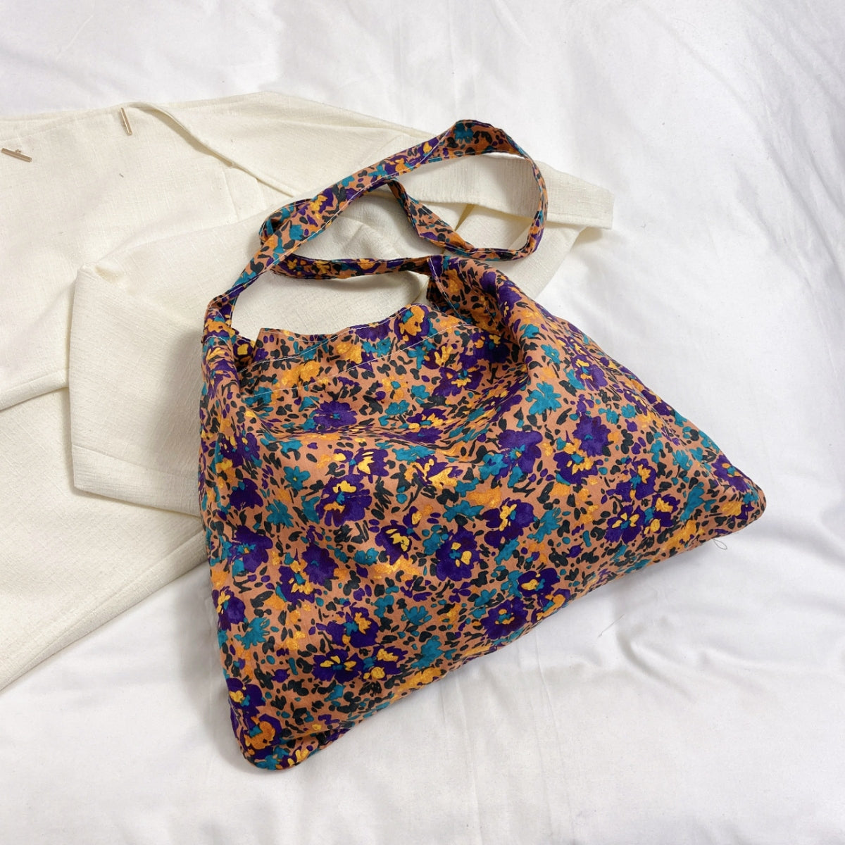 TEEK - Floral Medium Shoulder Bag BAG TEEK Trend Purple  
