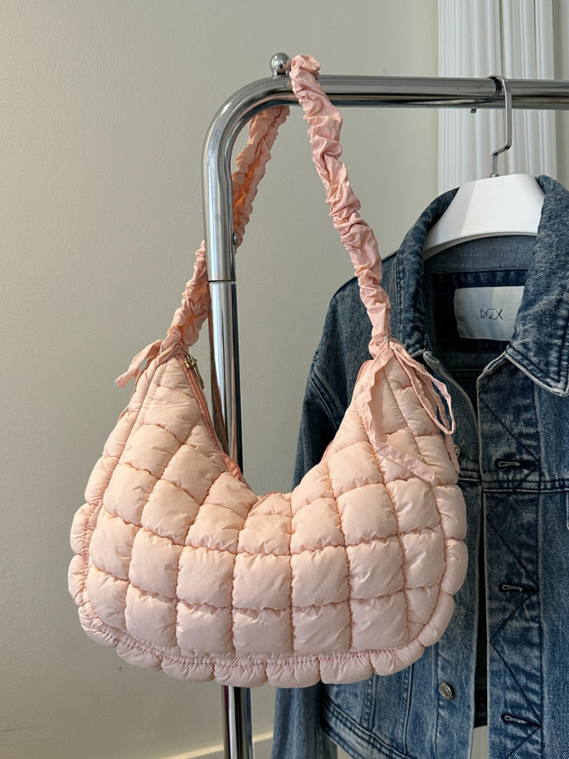 TEEK - Bubble Texture Ruched Strap Quilted Shoulder Bag BAG TEEK Trend