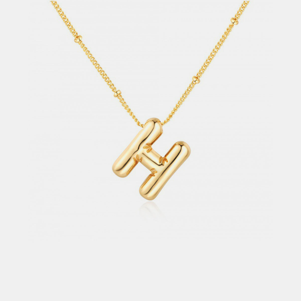 TEEK - A-J Gold-Plated Letter Necklace JEWELRY TEEK Trend Style H  