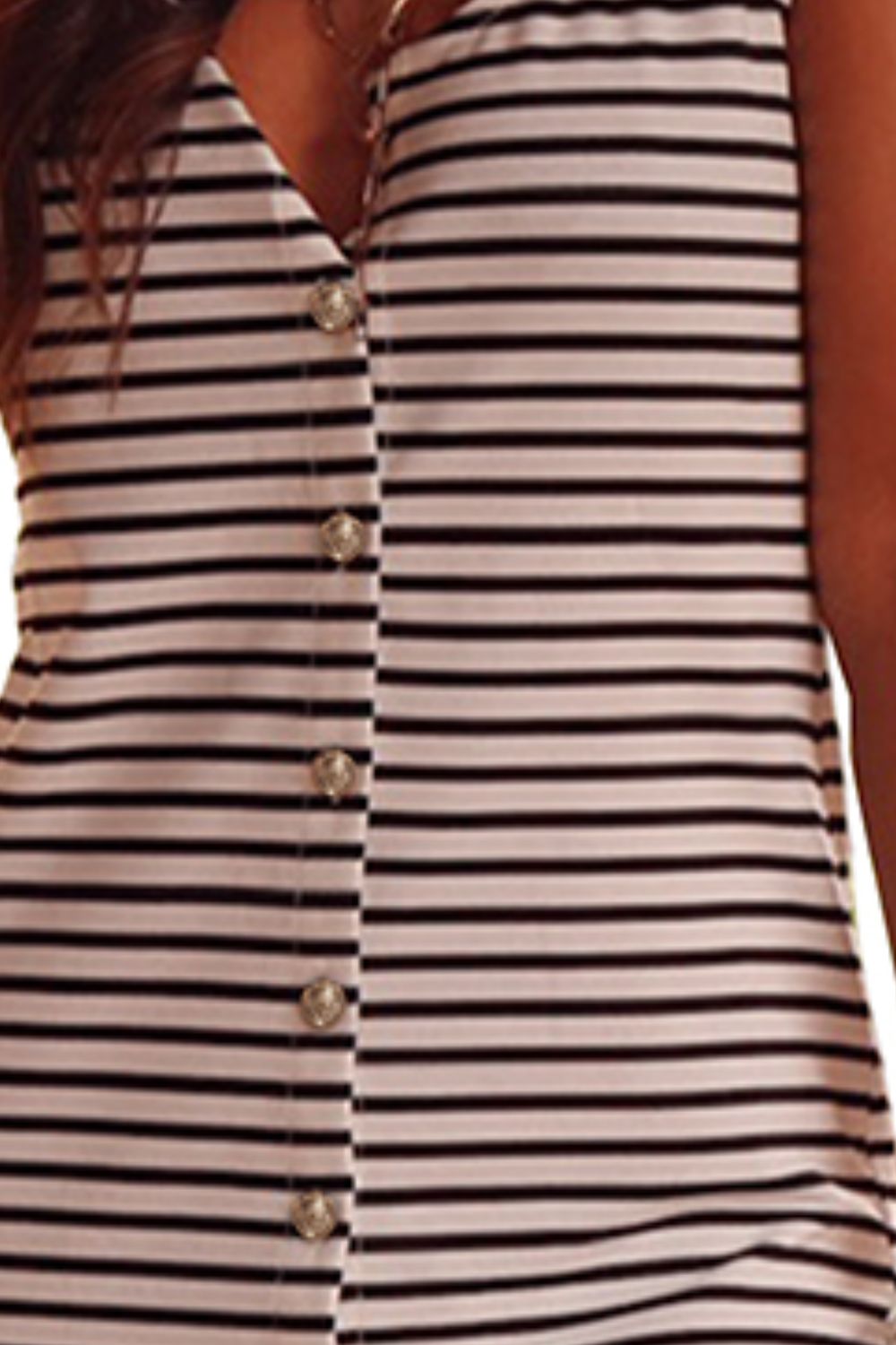 TEEK - Retro Striped Wide Strap Midi Dress DRESS TEEK Trend   