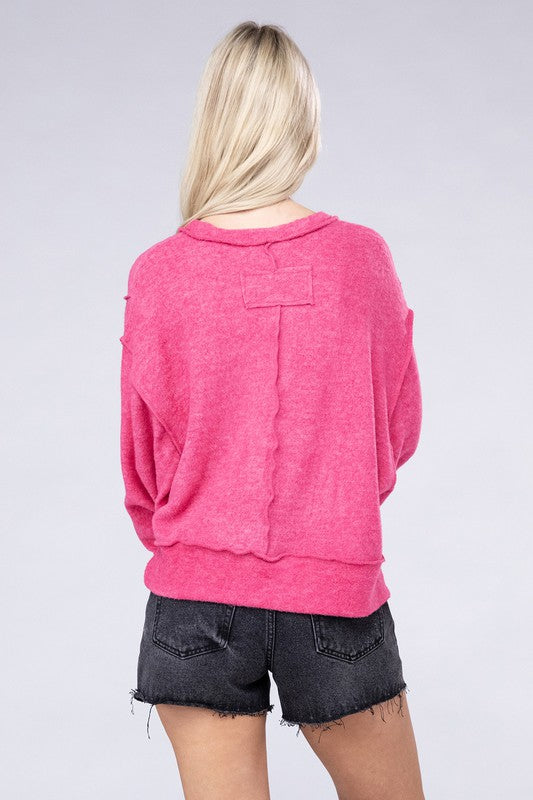 TEEK - Brushed Melange Oversized Sweater TOPS TEEK FG   