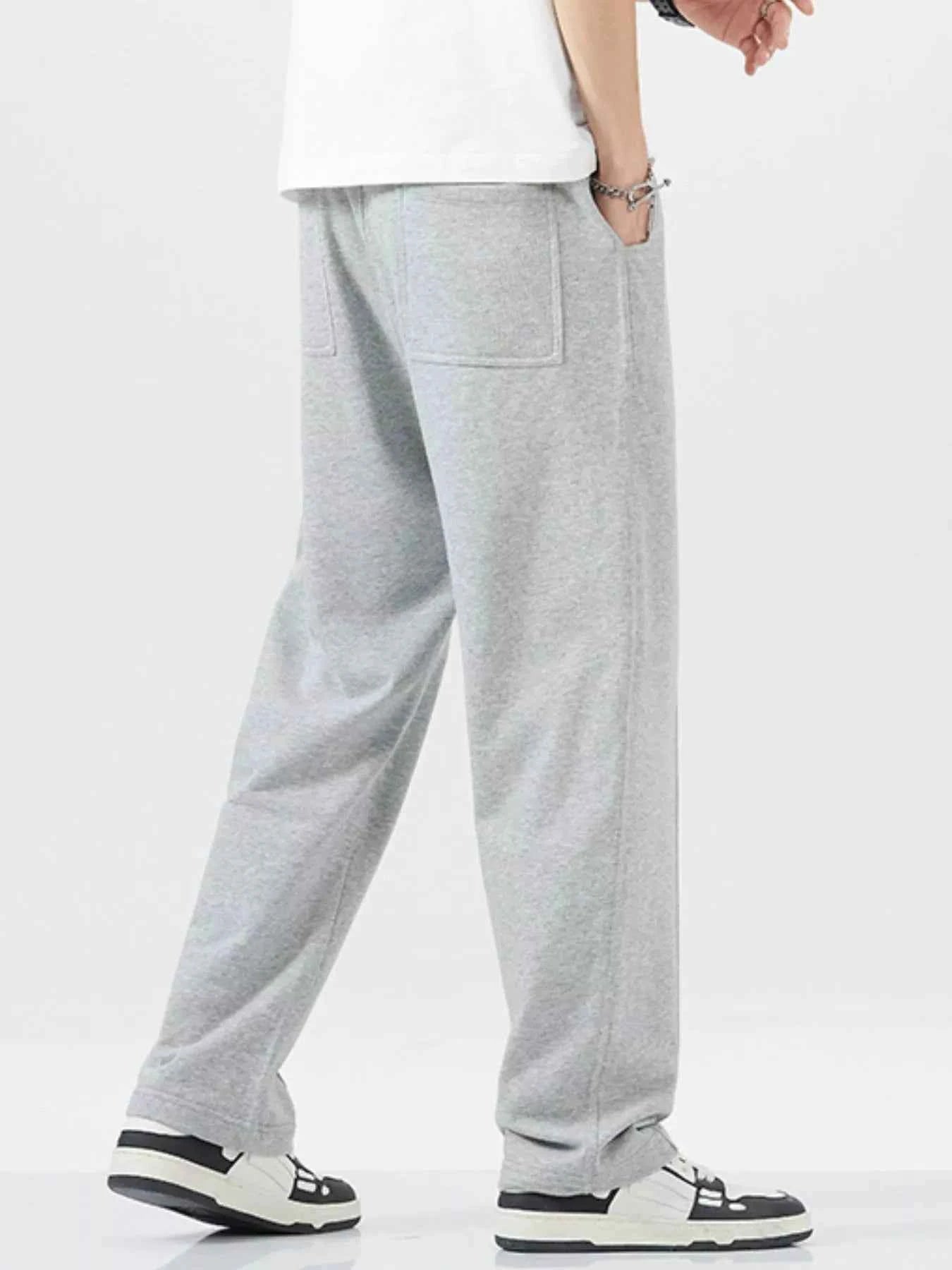 Men's Plus Size Casual Loose Fit Drawstring Pants Trendsi
