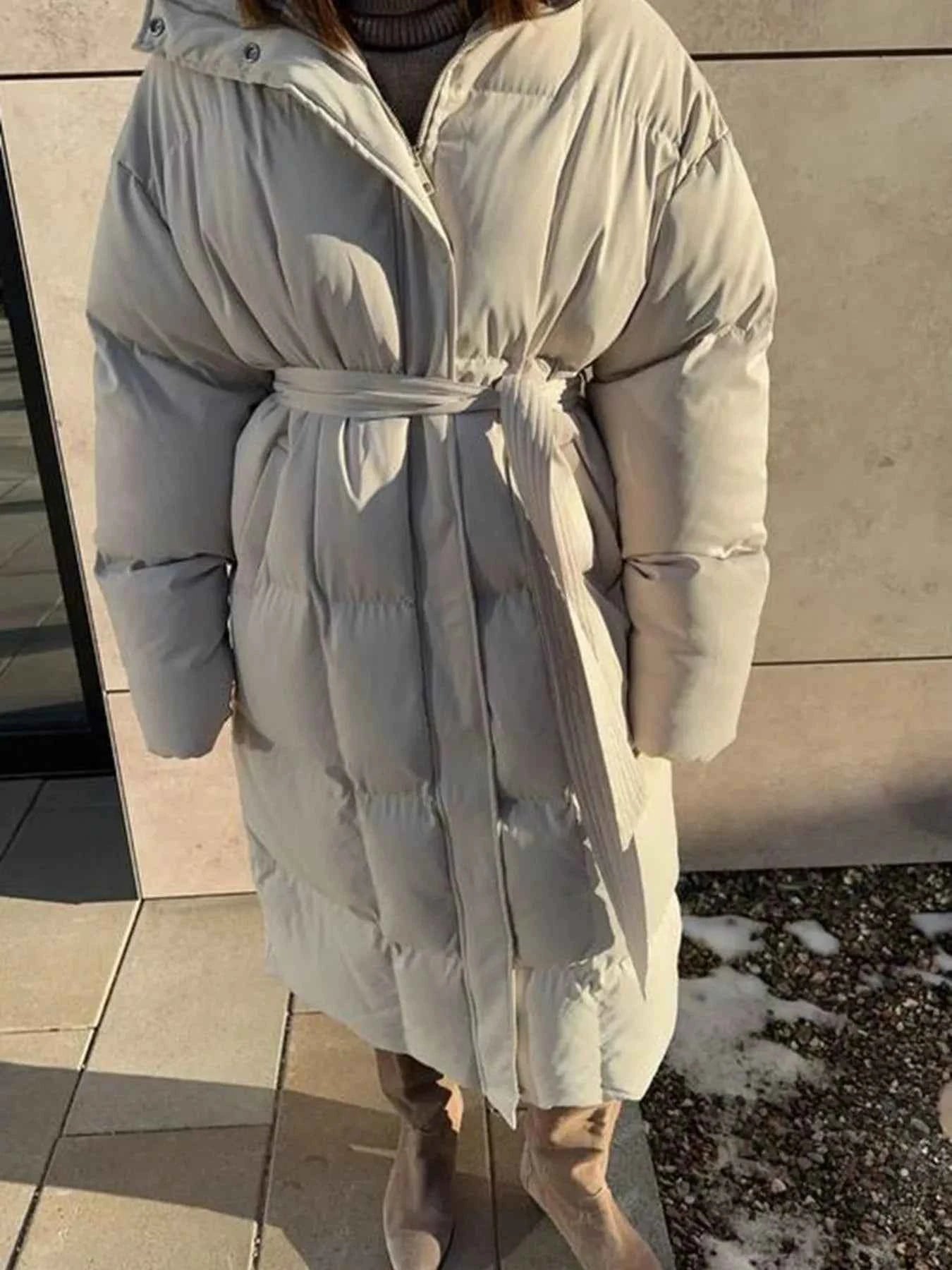 TEEK - Longline Padded Winter Belted Coat COAT TEEK Trend