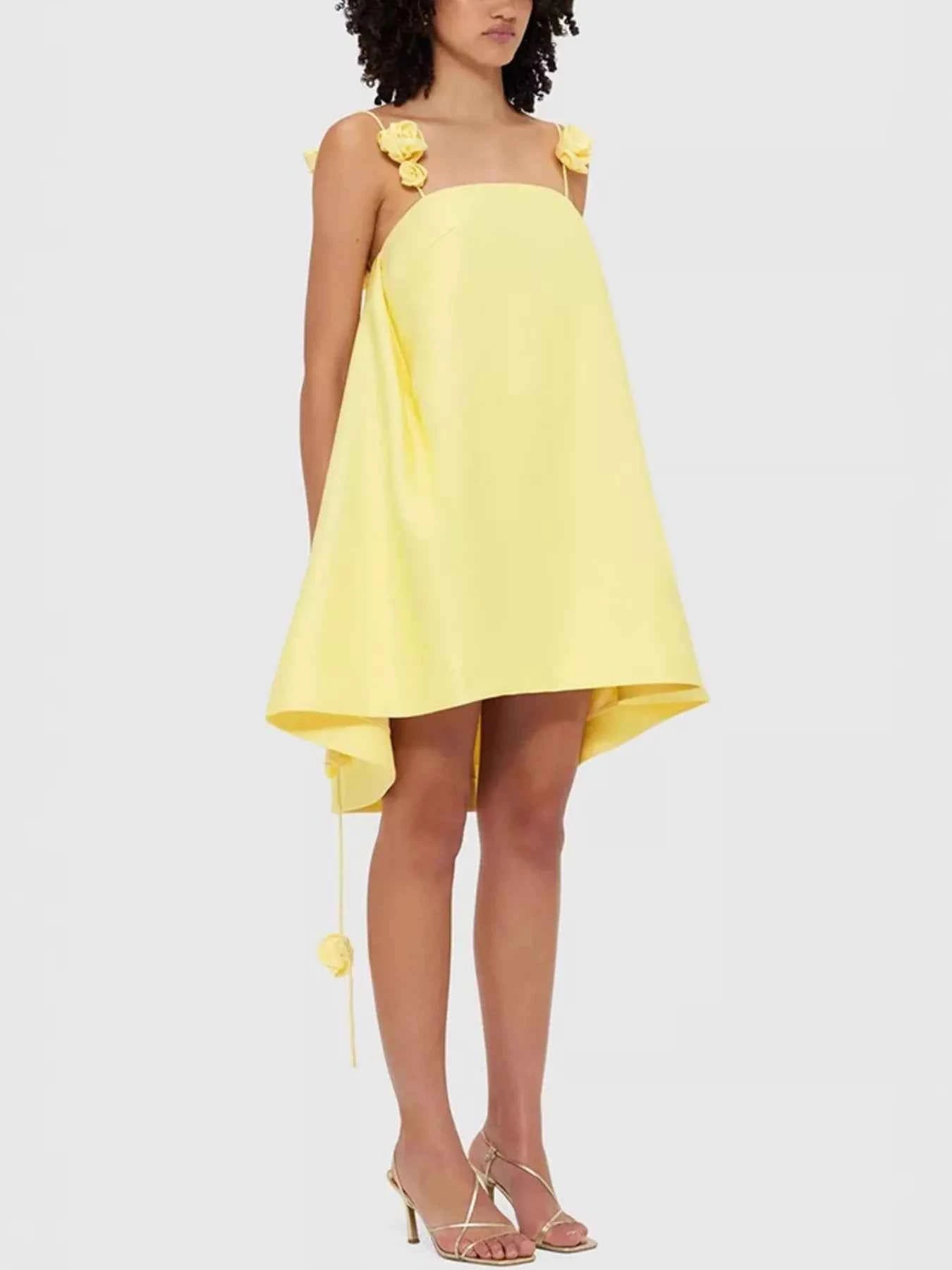 TEEK - Floral Strap Mini A-Line Dress DRESS TEEK Trend
