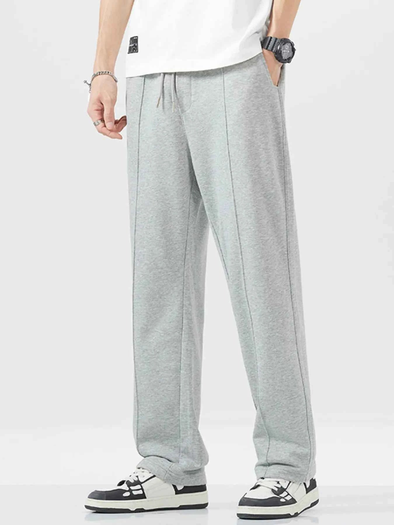 Men's Plus Size Casual Loose Fit Drawstring Pants Trendsi