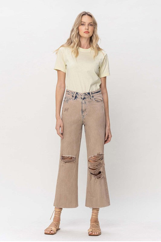 TEEK - Burnt 90s Vintage Crop Flare JEANS TEEK FG   