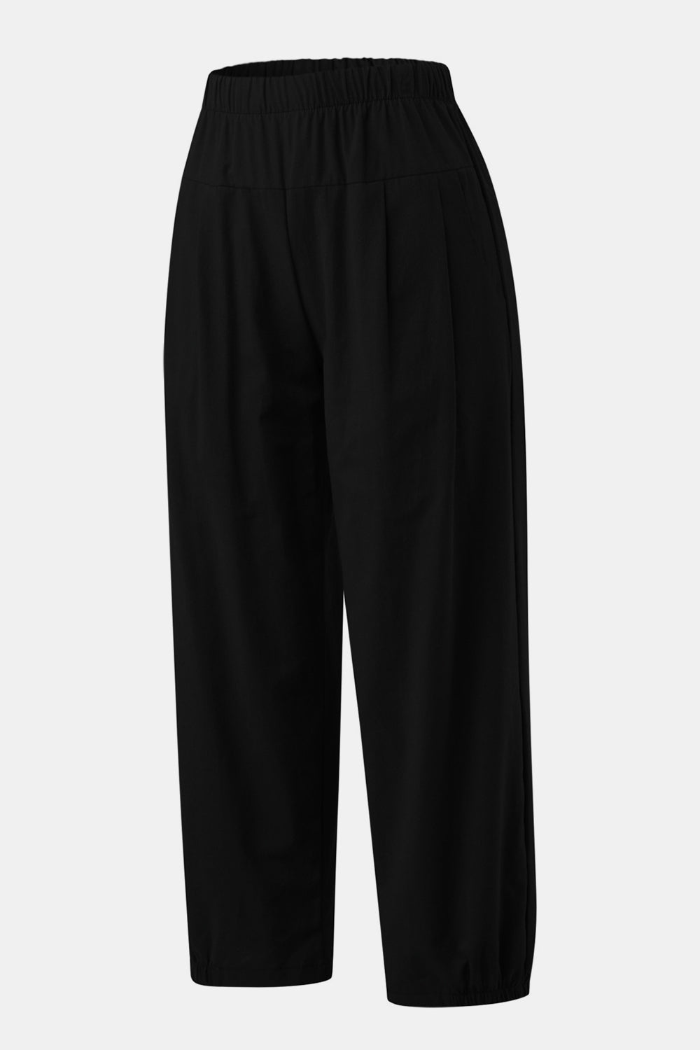 TEEK - Easy Elastic Waist Cropped Pants PANTS TEEK Trend Black S 