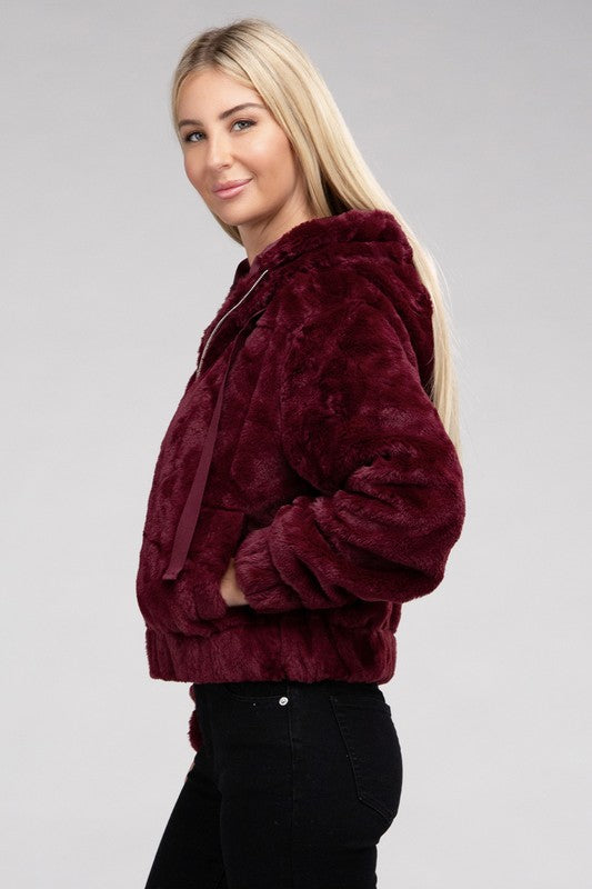 TEEK - Fluffy Zip-Up Teddy Hoodie JACKET TEEK FG   