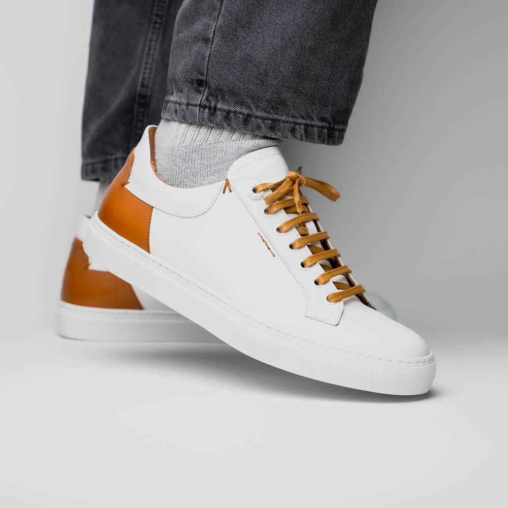 TEEK - 65-229-WHT Diaz Rubberized Calfskin Sneaker White SHOES TEEK ZI