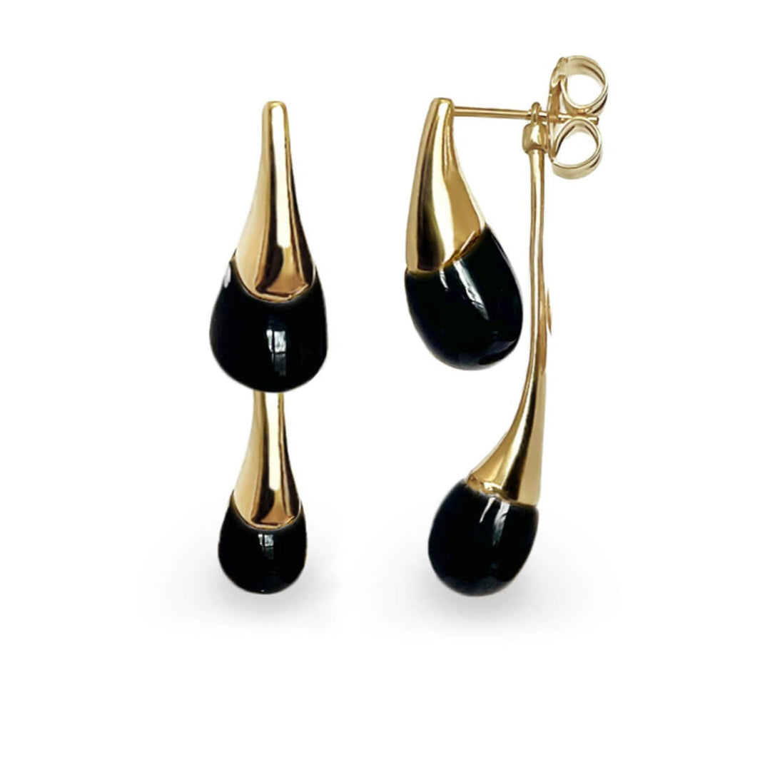TEEK - Interchangeable Double Drop Earrings JEWELRY TEEK GNH BLACK