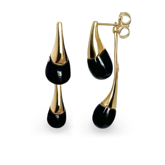 TEEK - Interchangeable Double Drop Earrings JEWELRY TEEK GNH BLACK