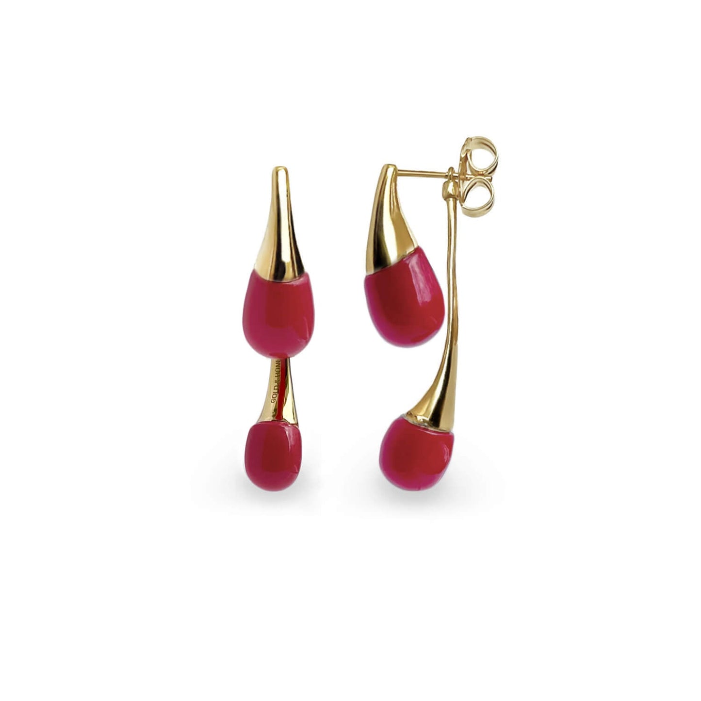 TEEK - Interchangeable Double Drop Earrings JEWELRY TEEK GNH PINK FLAMINGO