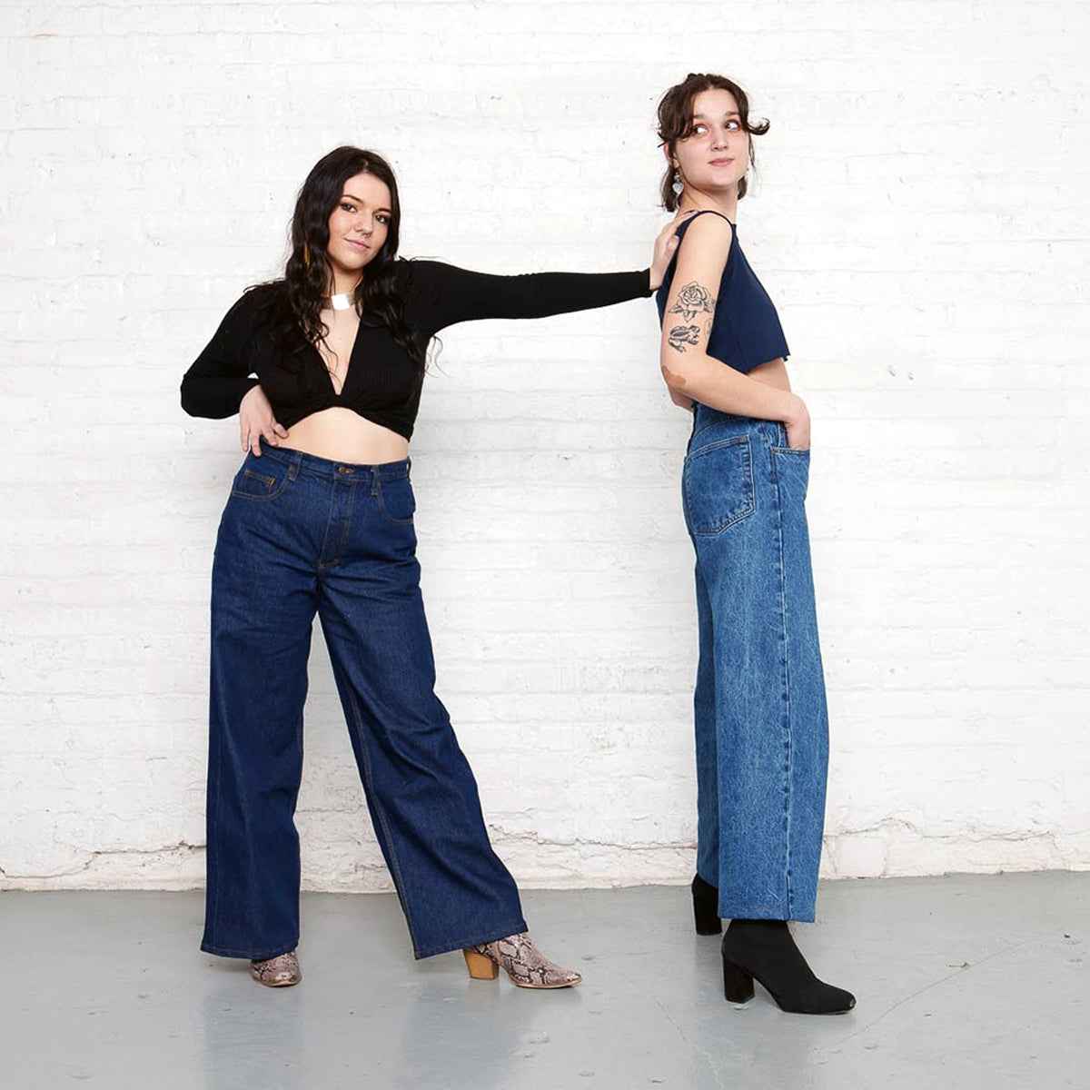 Palazzo Dark Wash 100% Cotton Jeans Dearborn Denim & Apparel