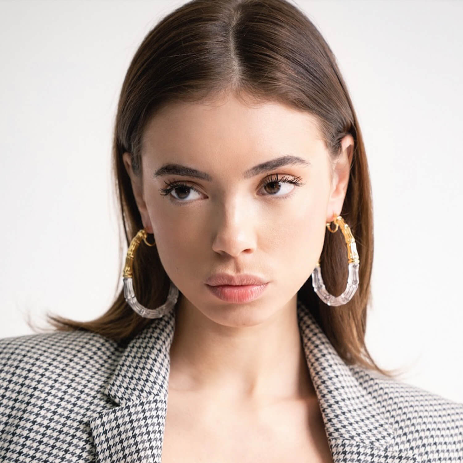 TEEK - Duchess Bamboo Lucite Hoop Earrings JEWELRY TEEK GNH