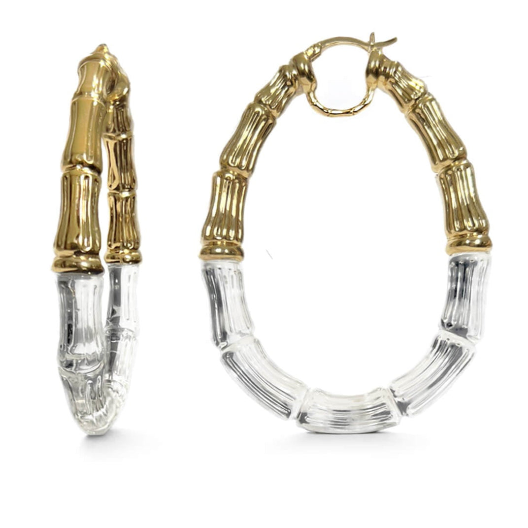 TEEK - Duchess Bamboo Lucite Hoop Earrings JEWELRY TEEK GNH