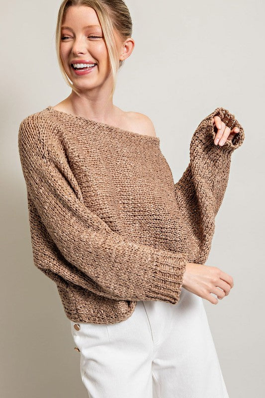 TEEK - Mocha Loose Fit Knit Sweater SWEATER TEEK FG   