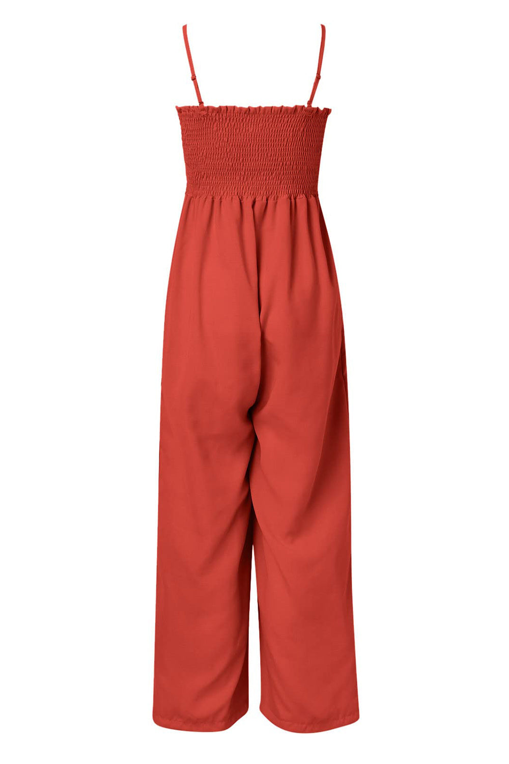 TEEK - Smocked Spaghetti Strap Wide Leg Jumpsuit JUMPSUIT TEEK Trend   