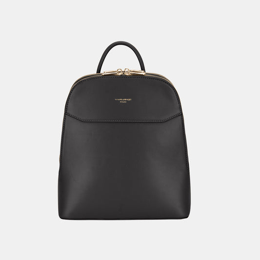 David Jones PU Leather Adjustable Straps Backpack Bag  Trendsi Black One Size 