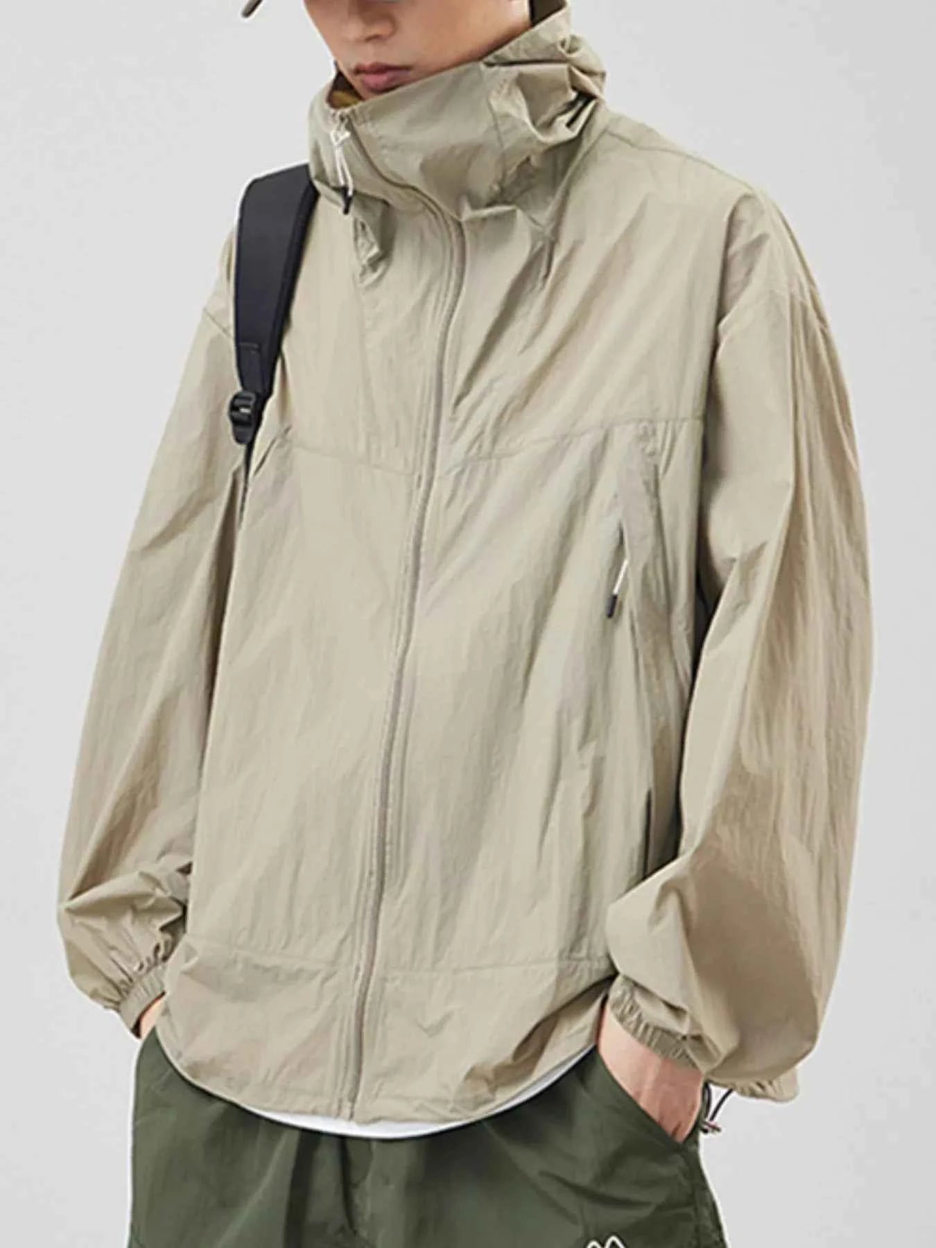 TEEK - Mens Plus Size Lightweight Hooded Windbreaker Jacket JACKET TEEK Trend