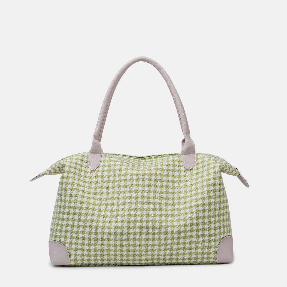 TEEK - Houndstooth Canvas Travel Bag BAG TEEK Trend Light Green  