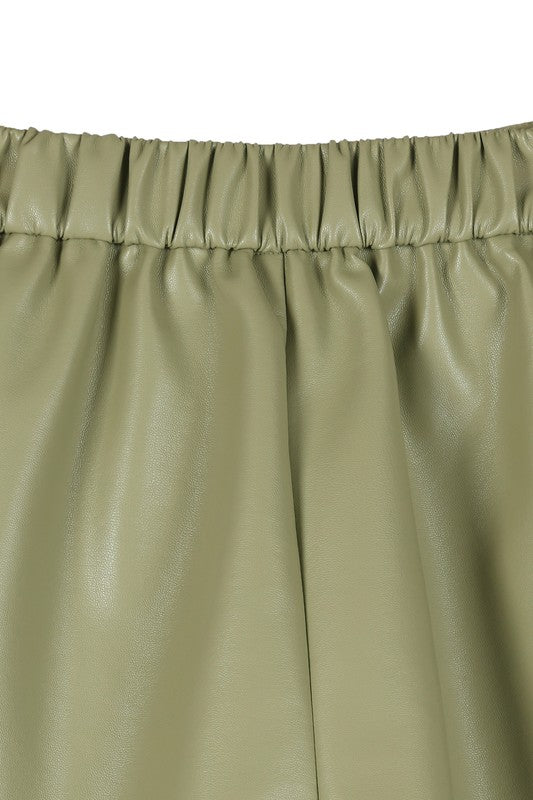 TEEK - Vegan Leather Shorts SHORTS TEEK FG   