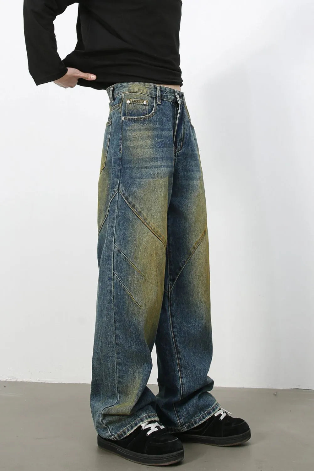 TEEK - Mens Medium Washed Pocketed Jeans JEANS TEEK Trend