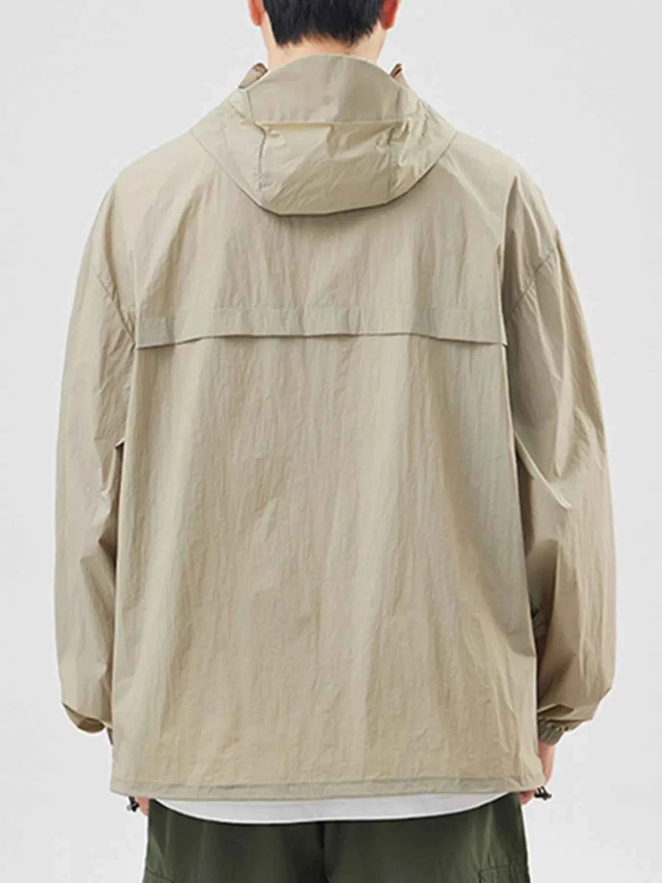 TEEK - Mens Plus Size Lightweight Hooded Windbreaker Jacket JACKET TEEK Trend