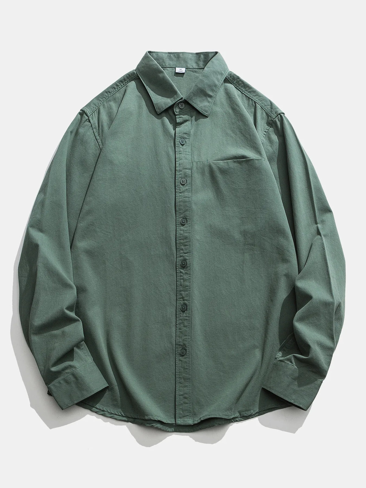 Men's Plus Size Casual Long Sleeve Shirt Trendsi Green M