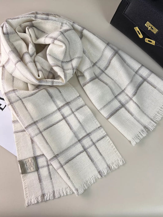TEEK - 100% Wool Raw Hem Plaid Scarf SCARF TEEK Trend