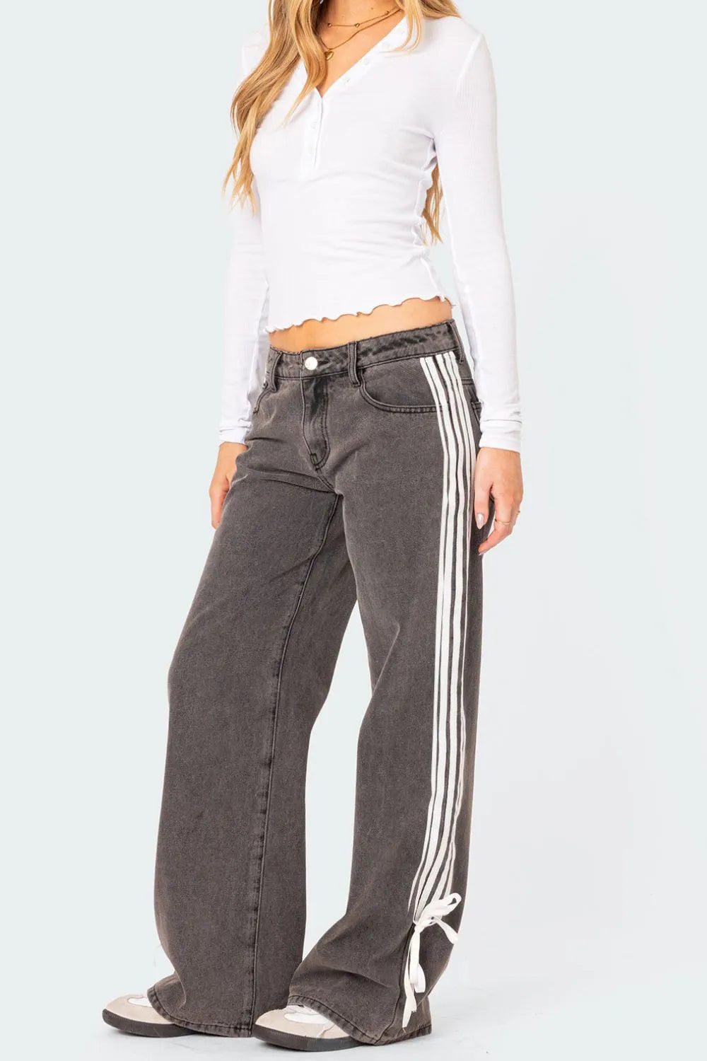 TEEK - Side Striped Loose Fit Jeans JEANS TEEK Trend