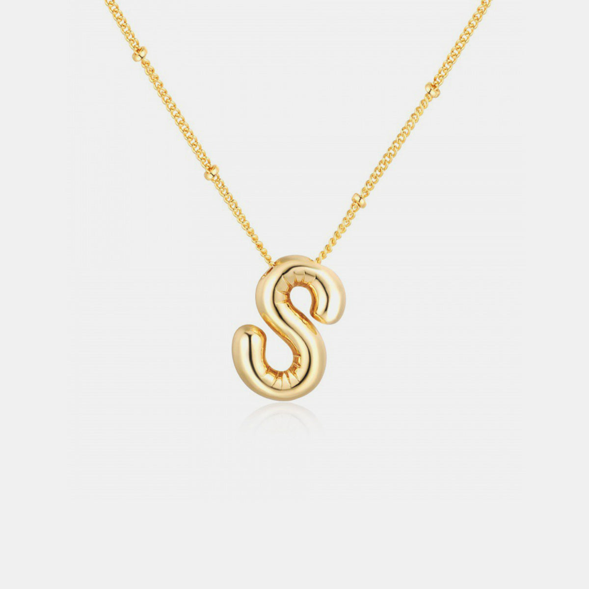 TEEK - K-S Gold-Plated Letter Pendant Necklace JEWELRY TEEK Trend Style S  